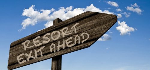 Timeshare Resort Exit Ahead